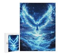 Blue Phoenix Rising Over Ocean Puzzle 1000 Pièces Educa Jouet en Bois Cadeau Unique Décoration Intérieure Jeu Éducatif Challenge Toy Adultes Et Enfants À Partir De 14 Ans 500 PCS