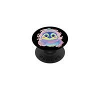 Blue Pingouin Hiver Portrait Amoureux Graphique Écharpe Rose Oiseau PopSockets PopGrip Adhésif