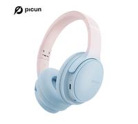 Blue Pink Picun Queen-Écouteurs sans fil Bluetooth 5.3, oreillettes hi-fi, stéréo, 40 heures d'autonomie, pour téléphone, PC, casque léger ""Nipseyteko