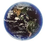 Blue Planet Earth Puzzle rond de 1000 pièces pour adultes, en forme de cercle avec dos lettré, décoration murale sur le thème de l'espace 68,6 x 68,6 cm