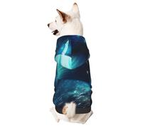 Blue Planet Vêtements pour chiens - Sweat à capuche doux et chaud pour chien et chat de petite et moyenne taille, noir