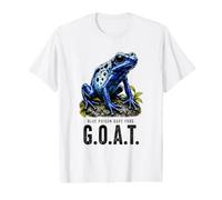 Blue Poison Fléchette Grenouille Chèvre Illustration d'Amphibien Vibrant T-Shirt Graphique avec Valeur
