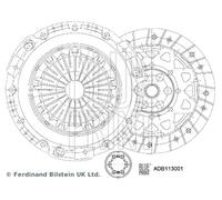 BLUE PRINT ADB113001 Kit d'embrayage