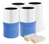 Blue Pure 411 Lot de 4 filtres de rechange pour purificateur d'air Blueair Blue Pure 411 authentique, 411+, 411 Auto et Mini purificateur d'air, comprend 4 particules, 4 charbon actif et 6 pré-filtres