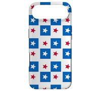 Blue Red Geometric Pentagon Square Star Panama Pattern Coque pour iPhone Air