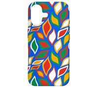 Blue Red Green Yellow White Leaf Petal Plant Pattern Coque pour iPhone 17
