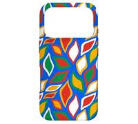 Blue Red Green Yellow White Leaf Petal Plant Pattern Coque pour iPhone 17 Pro