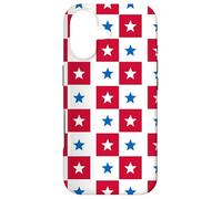 Blue Red Square Star Panama Colors Geometric Pattern Coque pour iPhone 17
