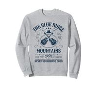 Blue Ridge Mountains avec Guitares Design Vieilli Vintage Sweatshirt