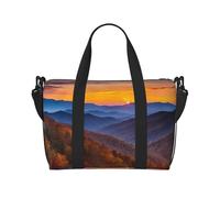 Blue Ridge Parkway Mountains Sac de sport pour femme, sac de week-end, sac à bandoulière pour articles personnels, taille unique, Noir , Taille unique
