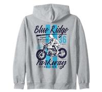 Blue Ridge Parkway VA NC Design Moto Vintage Sweat à Capuche