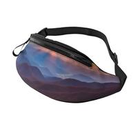 Blue Ridge Sac banane Parkway Mountains pour homme et femme avec prise casque et ceinture réglable pour vélo, course à pied, jogging, voyage, entraînement en plein air, cyclisme, fitness, randonnée,