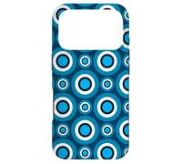 Blue Ring Circle Dot Water Ripple Planetary Pattern Coque pour iPhone 17 Pro