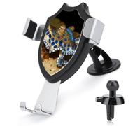 Blue Ring Octopus Support de téléphone portable universel pour tableau de bord pare-brise grille d'aération rotatif réglable Compatible avec tous les smartphones de 4 à 6 pouces