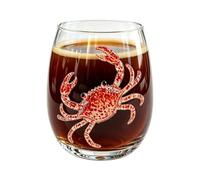 Blue Ringed Octopus Glassware - 420ml Clear Novelty Coastal, Marine Animal