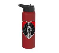 Blue Roan Cocker Spaniel Cœur Stainless Steel Insulated Water Bottle
