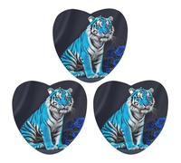 Blue Rose Tiger Lot de 3 désodorisants à suspendre pour voiture, maison, bureau, style noir
