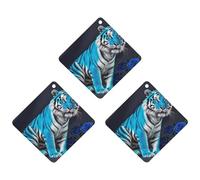 Blue Rose Tiger Lot de 3 désodorisants à suspendre pour voiture, maison, bureau, style noir