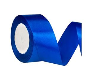 Blue Satin Ribbon 1-1/2 Inch x 1 Rolls Blue Wide Satin Fabric Ribbon for Gift Packaging, Christmas, Wedding, Flower Bouquet, Holiday Party, Invitation