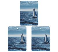 Blue Sea Lot de 3 désodorisants carrés à suspendre pour voiture, maison, bureau, style noir