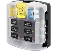 Blue Sea Systems 5028 Porte Fusibles 6 Circuits avec Capot de Protection