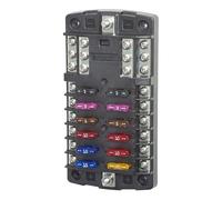 Blue Sea Systems 5031 St Blade Bloc Porte-fusibles pour 12 Circuits avec Terre