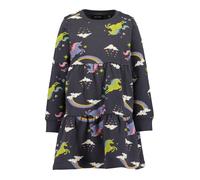 BLUE SEVEN Robe gris foncé / violet / rose / blanc, Taille 92