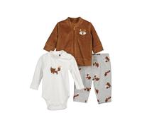 BLUE SEVEN Set marron / gris chiné / blanc, Taille 62