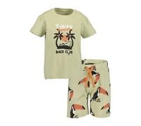 BLUE SEVEN Set vert pastel / orange / noir / blanc, Taille 122