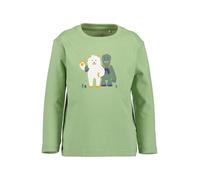 BLUE SEVEN T-Shirt émeraude / vert clair / orange foncé / blanc, Taille 110