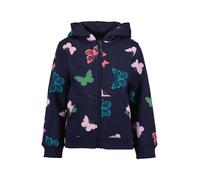 BLUE SEVEN Veste de survêtement bleu nuit / bleu cyan / vert / rose ancienne, Taille 134