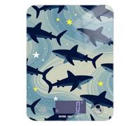 Blue Shark Star Ocean Wave Balance alimentaire numérique portable 5 kg/5 g (scénario) avec 4 unités pour Keto Keto Pesa para alimentos