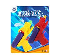 BLUE SKY - 2 Pistolets À Eau - Jeu de Plein Air - 048027 - Multicolore - Plastique - 15 cm - Jouet Enfant - Jeu de Plage - Piscine - À Partir de 3 Ans