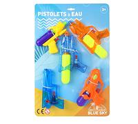 BLUE SKY - 5 Pistolets À Eau - Jeu de Plein Air - 048155 - Multicolore - Plastique - 25 cm - Jouet Enfant - Jeu de Plage - Piscine - À Partir de 3 Ans