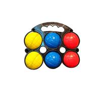 BLUE SKY - 6 Boules De Pétanque - Jeu d'Adresse et de Plein Air - 048054 - Multicolore - Plastique -7 cm - Jouet Enfant - Jeu de Plein Air - À Partir de 3 Ans