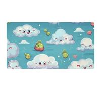 Blue Sky and Clouds-1808 Tapis de cuisine, rembourré imperméable, antidérapant et confortable pour décoration de cuisine, évier, bureau, 40 x 75 cm