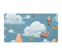 Blue Sky and Clouds-1809 Tapis de cuisine de luxe pour sol, lavable en machine et imperméable, séchage rapide, antidérapant, design rétro vintage