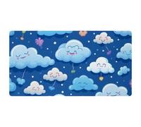 Blue Sky and Clouds-1811 Tapis de cuisine, rembourré imperméable, antidérapant et confortable pour décoration de cuisine, évier, bureau, 40 x 75 cm