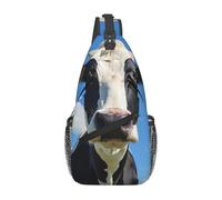 Blue Sky Cow Sac à bandoulière de voyage pour homme Sac à dos de randonnée