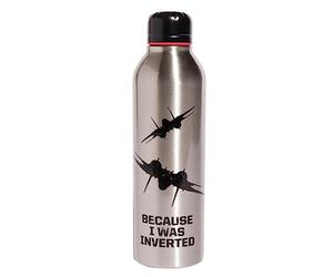 Blue Sky Designs Bouteille d'eau Top Gun 700 ml Acier inoxydable Réutilisable Parfait pour les fans de films des années 80 Imprimé sur les deux côtés Couvercle à visser Bouteille Top Gun officielle