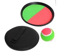 BLUE SKY - Set de 2 Raquettes De Plage Catch Ball - Catch Ball - Jeu de Raquette - 040716A - Vert - Velcro - 18,5 cm x 18,5 cm - Jouet Enfant Adulte - Jeu de Plein Air - À Partir de 3 Ans