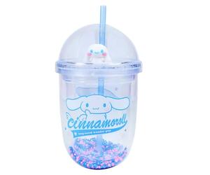 Blue Sky Studios Hello Kitty Bubble Tea Mug, Kawaii Drinking Cup with Straw, Cute Merchandise and Gift - Cinnamoroll