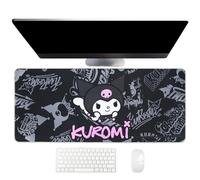 Hello Kitty Jumbo Kuromi Sous-main de bureau Grand tapis de souris Kawaii Décoration mignonne Hello Kitty 70 x 30 cm