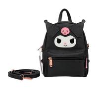 Blue Sky Studios Hello Kitty Mini sac à dos de voyage Kawaii avec sangles réglables, cadeaux mignons marchandises et accessoires, Noir/rose
