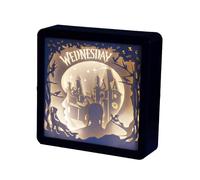 Blue Sky Studios Lampe découpée en papier 7 couches - 2 modes lumineux - Décoration de chambre du mercredi - Produit sous licence