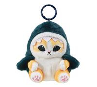 Blue Sky Studios Mofusand Peluche - Chat mignon en costume de requin - Peluche douce Kawaii - Peluche de collection - Cadeau officiel