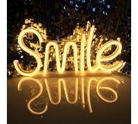 Blue smile LED néon signe, envoyer parent, enfant, ami, amant, nouvelle lumière, USB/batterie double usage, facile à utiliser, facile à transporter, idéal pour toutes les occasions