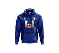 Blue Sonic Hedgehog Sweat à capuche - Jeu vidéo Film TV Show 80 % coton ringspun confortable 80 % coton ringspun 20 % polyester Poche kangourou à deux aiguilles - Bleu - XXL