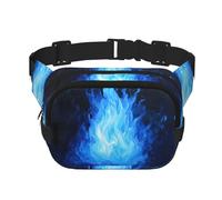 Blue Spirit Sac banane tendance Motif flamme Unisexe