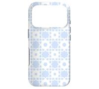 Blue Square Star Cross Snowflakes Geometric Pattern Coque pour iPhone 17 Pro